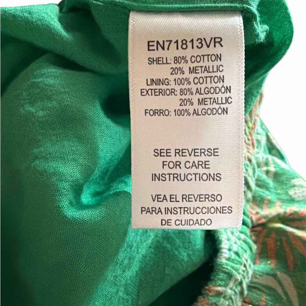 Hudson Gray (Anthropologie) Floral Green and Metallic Shorts - Picture 5 of 5